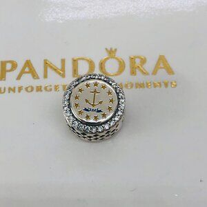 ✨🔥Pandora Rhode Island Flag Dangle Charm Bead Charm Pendant, Travel S925